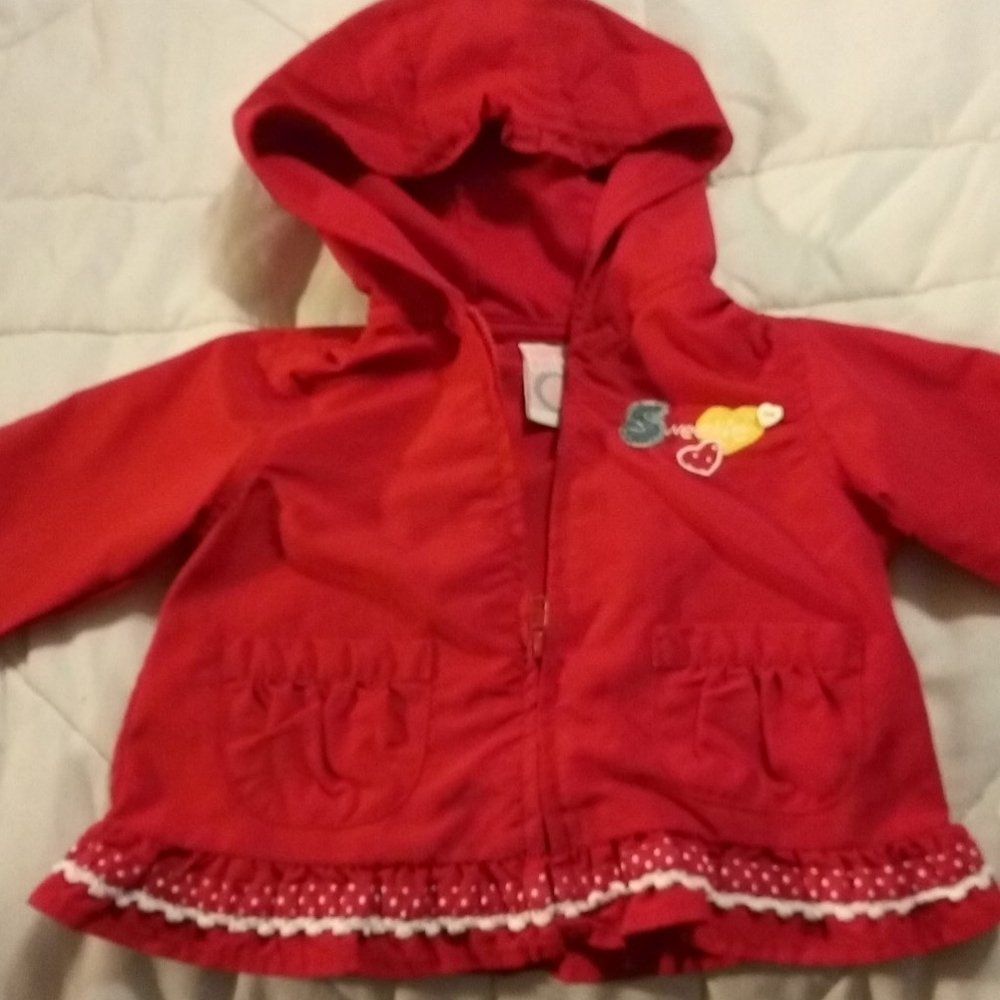 Adorable Baby Q little red pepulon jacket.